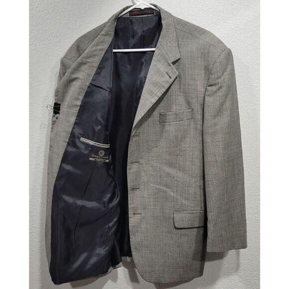 Giorgio Cosani 46R Mens Wool Sport Coat Blazer Suit Jacket 4 Button Gray - Picture 1 of 11